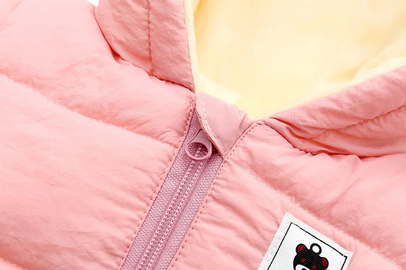 overalls baby clothes Winter Plus velvet New born Infant Boys Girls Warm Thick Jumpsuit Hooded Outfits Snowsuit coat kids Romper