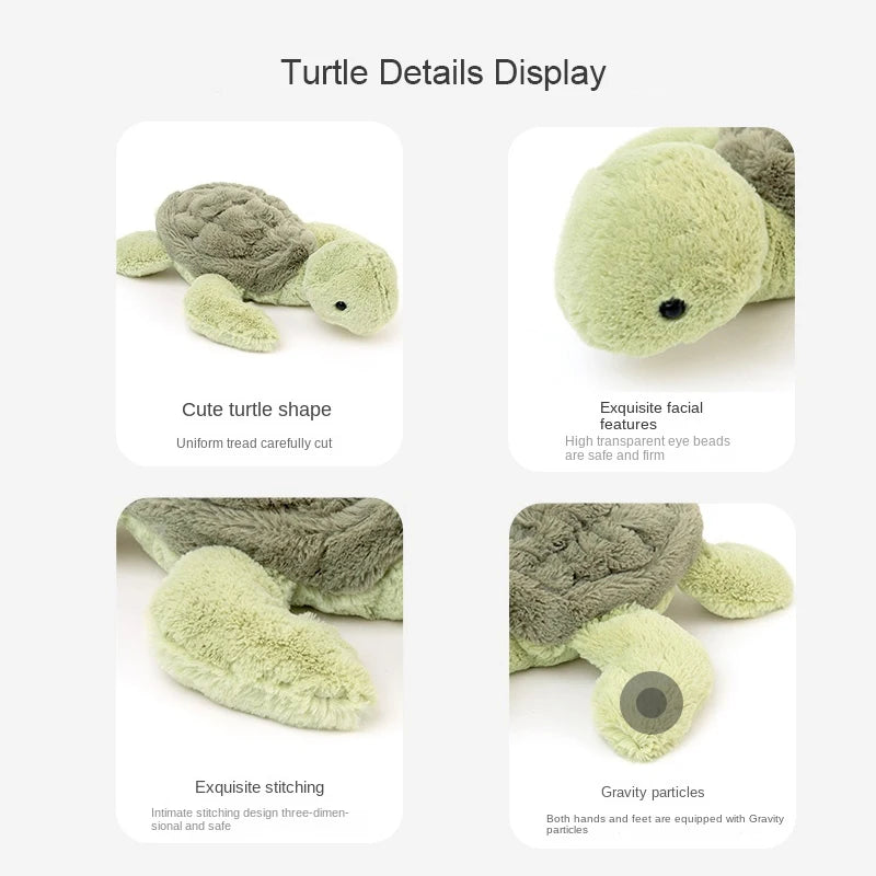 Tortoise Stuffed Animal Plush Toy Sea Turtle Plushies Cushion Pillow for Girls Boys Kids Bedtime Birthday Christmas Toddler Gift