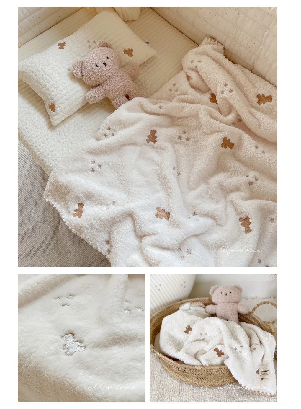 Winter Baby Blanket Ins Korean Coral Fleece Baby Blankets Newborn Embroidery New Born Swaddle Stroller Quilt Flannel Bedding