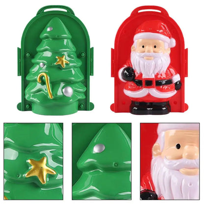 Christmas Snow Mold Cute Santa And Christmas Tree Snow Toys Sand Clay Molds Set Winter Outdoor Snowball Clips For Kids Toddlers