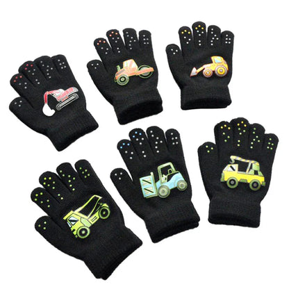 Children's Winter Warm Knitted Gloves Warm  Gloves  Infant Baby Mittens Children Toddler Kids Full Finger Mittens 5-11 Years