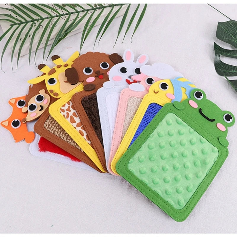 Sensory Tactiles Mat Cartoon Animal Cognition Mat Sensory Tactiles Pad Toy Hand-Eye Coordination Toddler Education Toy