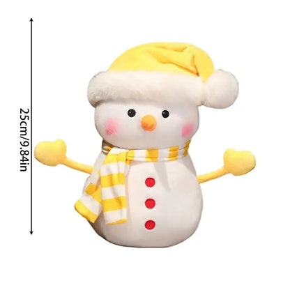 Animated Snowman Birthday Christmas Plushies Adorable Handmade Plush Snowman Figurines For Kids Toddler Girls Birthday