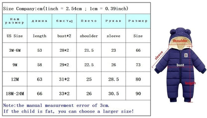 overalls baby clothes Winter Plus velvet New born Infant Boys Girls Warm Thick Jumpsuit Hooded Outfits Snowsuit coat kids Romper