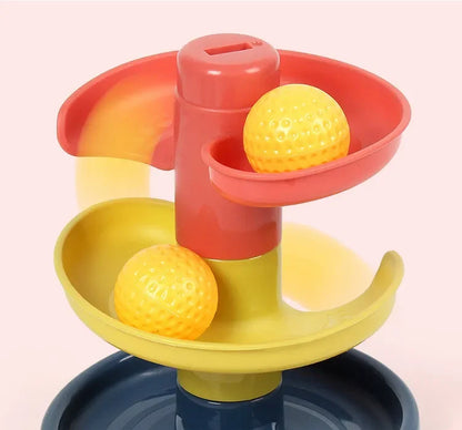 Baby Ball Drop and Rolling Ball Pile Tower Toys Early Educational Toy Rotating Track Toy for Toddler Stacking Toy For Kids Gifts