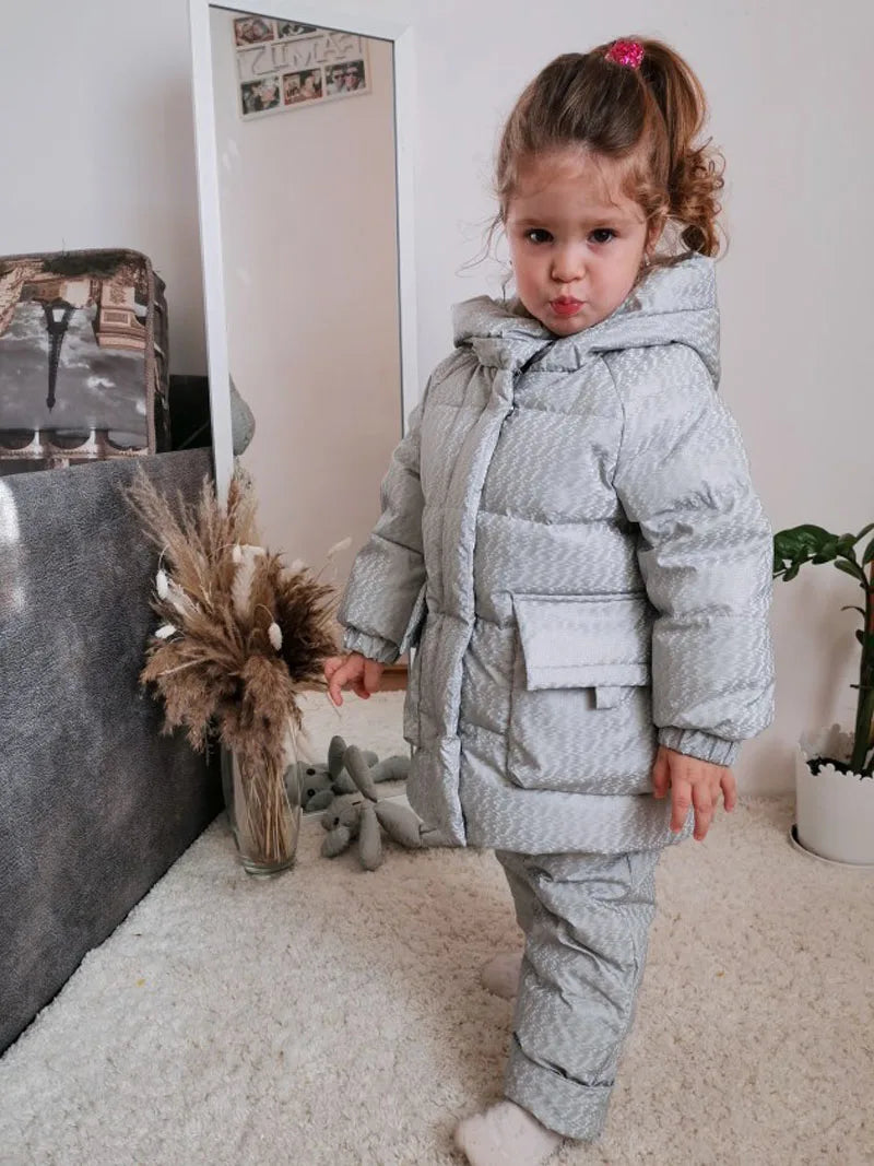 Winter Overalls Jumpsuit for Girls Boy Children Suits Jackets Kids Snowsuit Duck Down Parka Coat Toddler Baby Bear Toy Outerwear