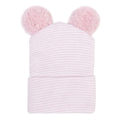 Cute Cartoon Bear Ear Newborn Baby Hat Winter Soft Warm Knitted Boy Girl Hats Beanie Solid Color Cap Bonnet Newborn Photography