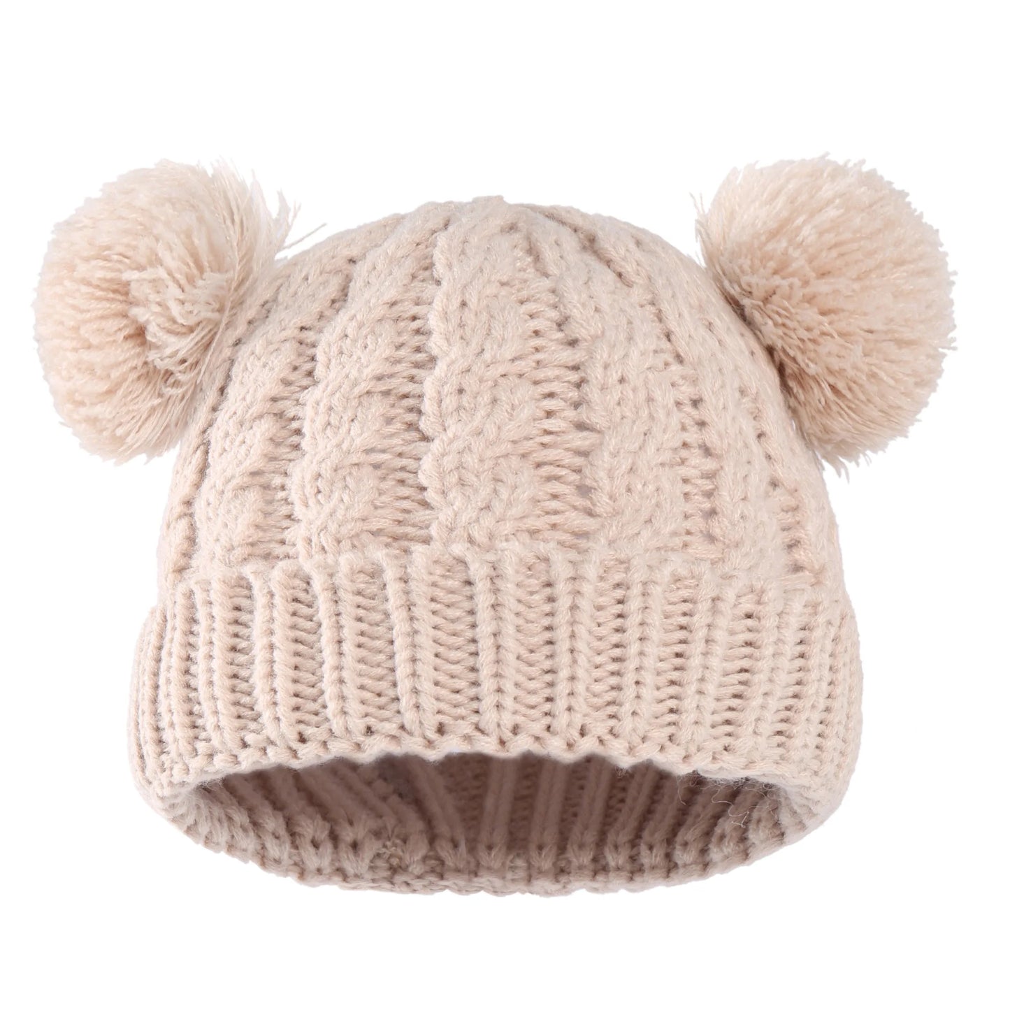 Autumn Winter Baby Hat for Girls Beanie Bonnet Kids Cute Pompoms Knit Hats Solid Newborn Accessories Warmer Stuff Toddler Cap