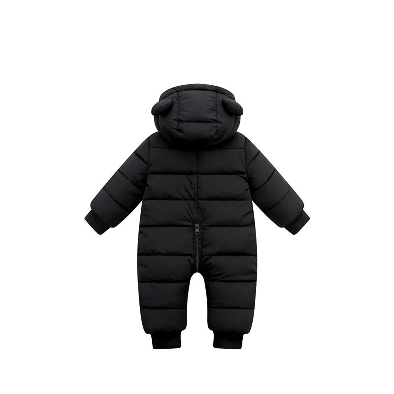 overalls baby clothes Winter Plus velvet New born Infant Boys Girls Warm Thick Jumpsuit Hooded Outfits Snowsuit coat kids Romper