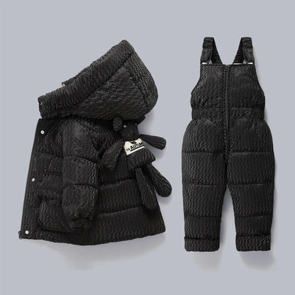 Winter Overalls Jumpsuit for Girls Boy Children Suits Jackets Kids Snowsuit Duck Down Parka Coat Toddler Baby Bear Toy Outerwear