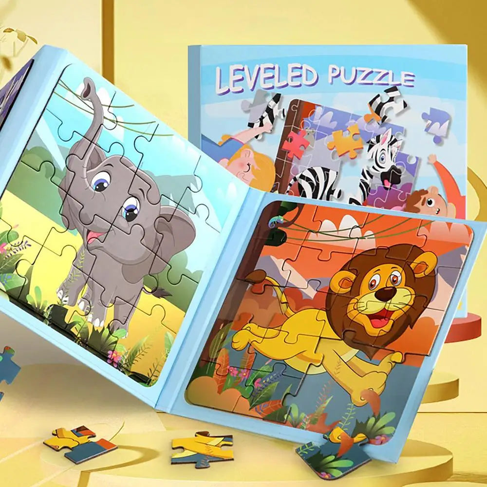 Kids Puzzles Magnetic Animal Puzzles Sets Educational Cartoon Puzzle Foldable Jigsaw Puzzle For Early Education For Toddler