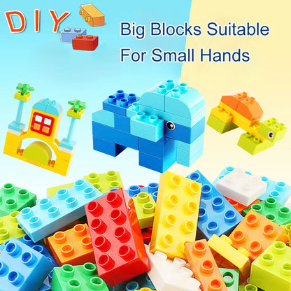 Big Size Building Blocks Baby Early Learning DIY Construction Toddler Assembled Toys For Children Compatible Bricks Kids Gift