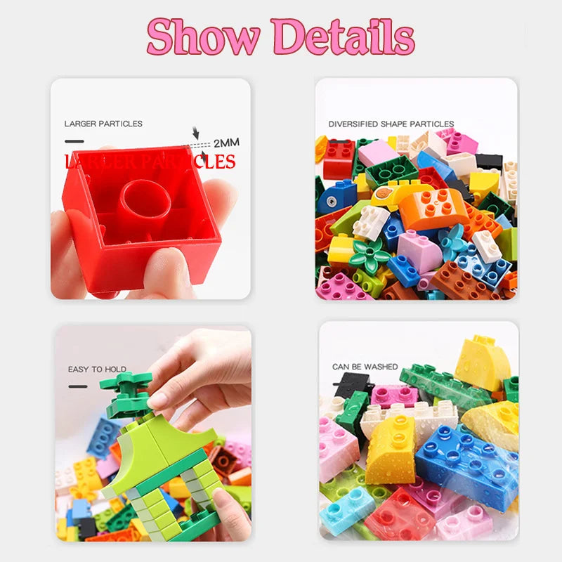 Big Size Building Blocks Baby Early Learning DIY Construction Toddler Assembled Toys For Children Compatible Bricks Kids Gift