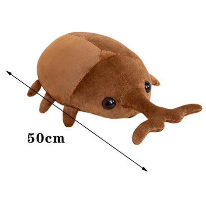 Simulated Beetle Plush Toys Cushion Plushie Dolls Insect Doll Soft Toy Beetle Animals Pillow Plush Pillow for Kids Toddlers Baby