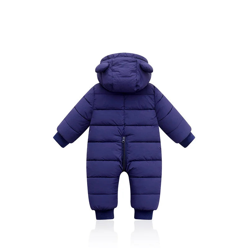 overalls baby clothes Winter Plus velvet New born Infant Boys Girls Warm Thick Jumpsuit Hooded Outfits Snowsuit coat kids Romper