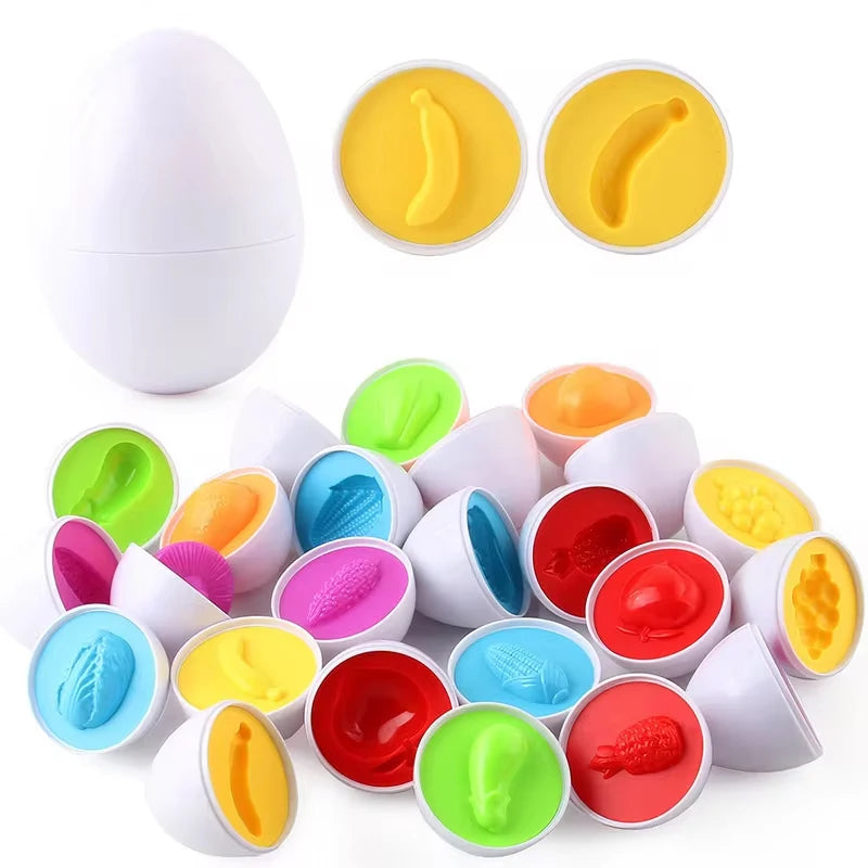 Montessori Toys 2 Years Smart Eggs Letter Number Puzzle Toys Kids Recognize Color Shape Matching Puzzle Toddler Educational Toys