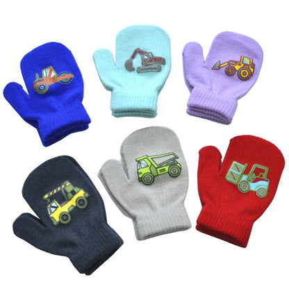 Children's Winter Warm Knitted Gloves Warm  Gloves  Infant Baby Mittens Children Toddler Kids Full Finger Mittens 5-11 Years