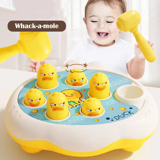 Duck/Frog/Pig Baby Toy Montessori Learning Game Educational Puzzle Gift for 0 6 12 24 Months Toddler Noise Maker with Hammer