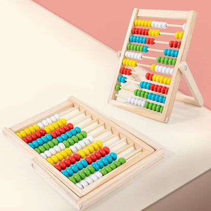 Classic Wooden Educational Counting Toy 100 Beads Preschool Math Learning Toys Montessori Number Arithmetic Abacus Toddler Gift