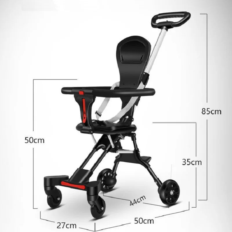 Light Foldable Baby Stroller Kid Travel Carriage Cart Newborn Two-Way Seats Landscape Stroller Portable Children Four-Wheel Cart