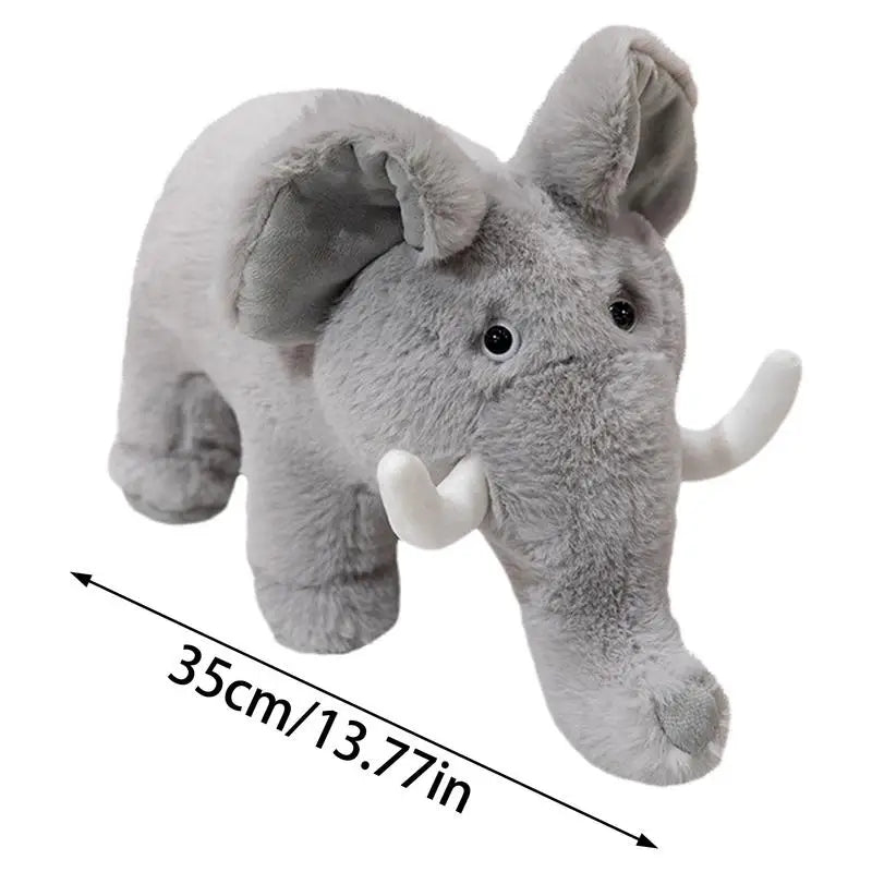 Elephant Plushie Cartoon Elephant Doll Plush Soft Toy 13.8inch Cute Cartoon Soft Stuffed Animal Toy For Kids Babies Toddler