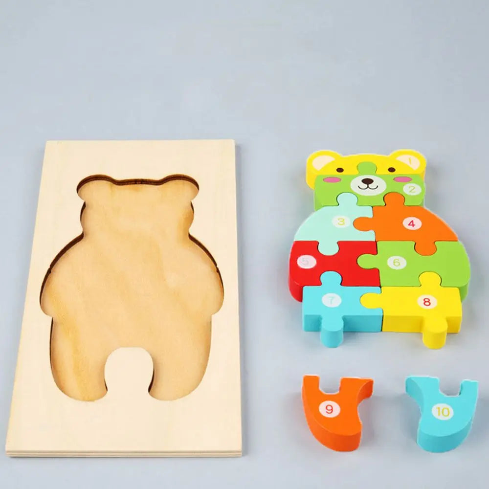 2 3 4 Years Old Kids Toddler Puzzle 3D Wooden Montessori