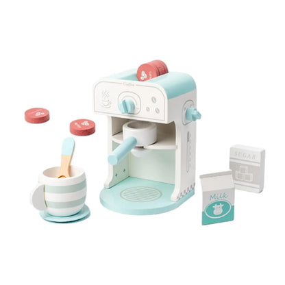 Kids Coffee Maker Realistic Imaginative Montessori Espresso Machine Playset for