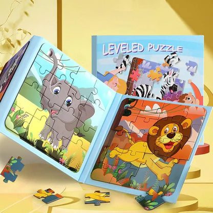 Kids Puzzles Magnetic Animal Puzzles Sets Educational Cartoon Puzzle Foldable Jigsaw Puzzle For Early Education For Toddler