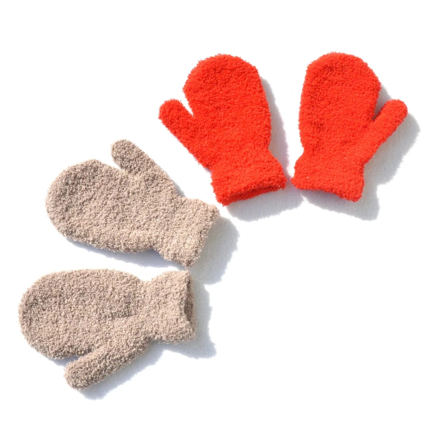 5-11 Years Old New Baby Mittens Newborn Children Kids Gloves Mohair Plush Thick Boys Girls Gloves Winter Accessories for Kids