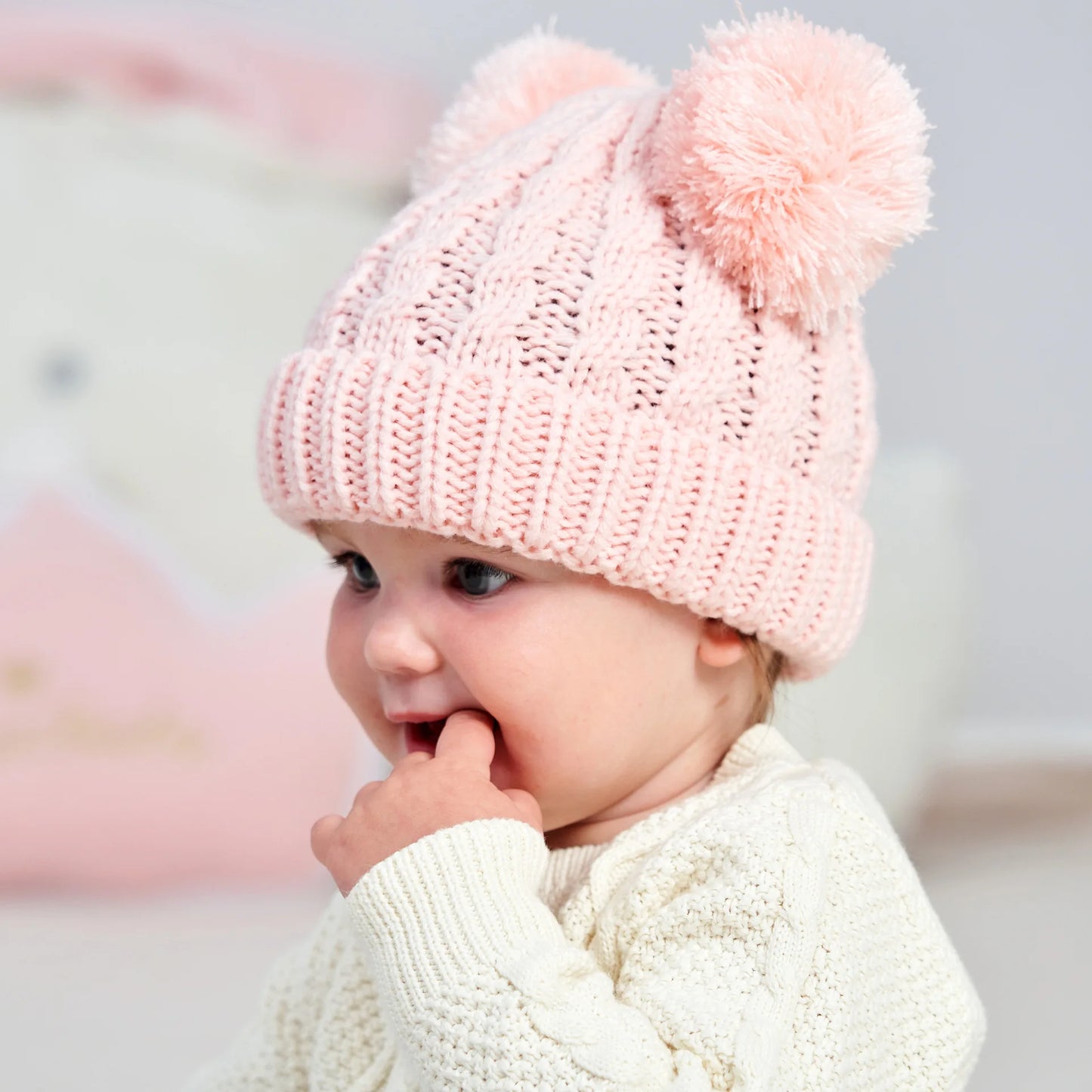 Autumn Winter Baby Hat for Girls Beanie Bonnet Kids Cute Pompoms Knit Hats Solid Newborn Accessories Warmer Stuff Toddler Cap