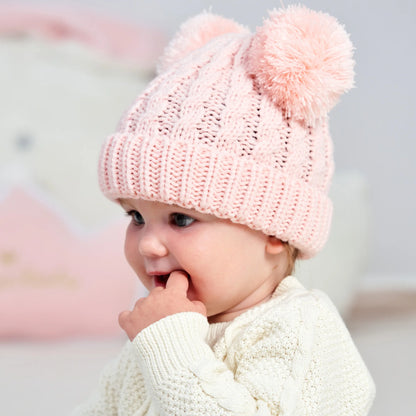 Autumn Winter Baby Hat for Girls Beanie Bonnet Kids Cute Pompoms Knit Hats Solid Newborn Accessories Warmer Stuff Toddler Cap