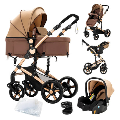 Baby Stroller 3 in 1 Stroller Baby lightweight Stroller pram Baby travel Stroller Car for Newborn Baby Trolley Folding Strollers