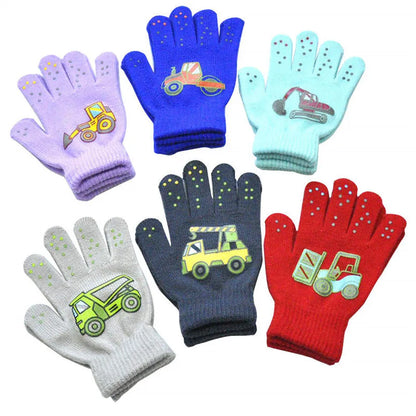 Children's Winter Warm Knitted Gloves Warm  Gloves  Infant Baby Mittens Children Toddler Kids Full Finger Mittens 5-11 Years