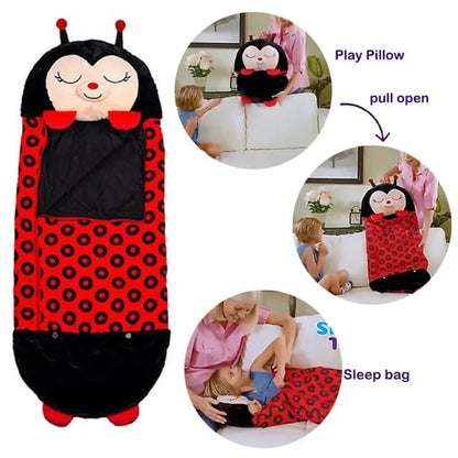 Sleeping Bag Kids Cartoon Sleepsacks Children's Sleeping Bag Plush Doll Pillow Boys Girls Baby Animal Sleep Sack For Birthday