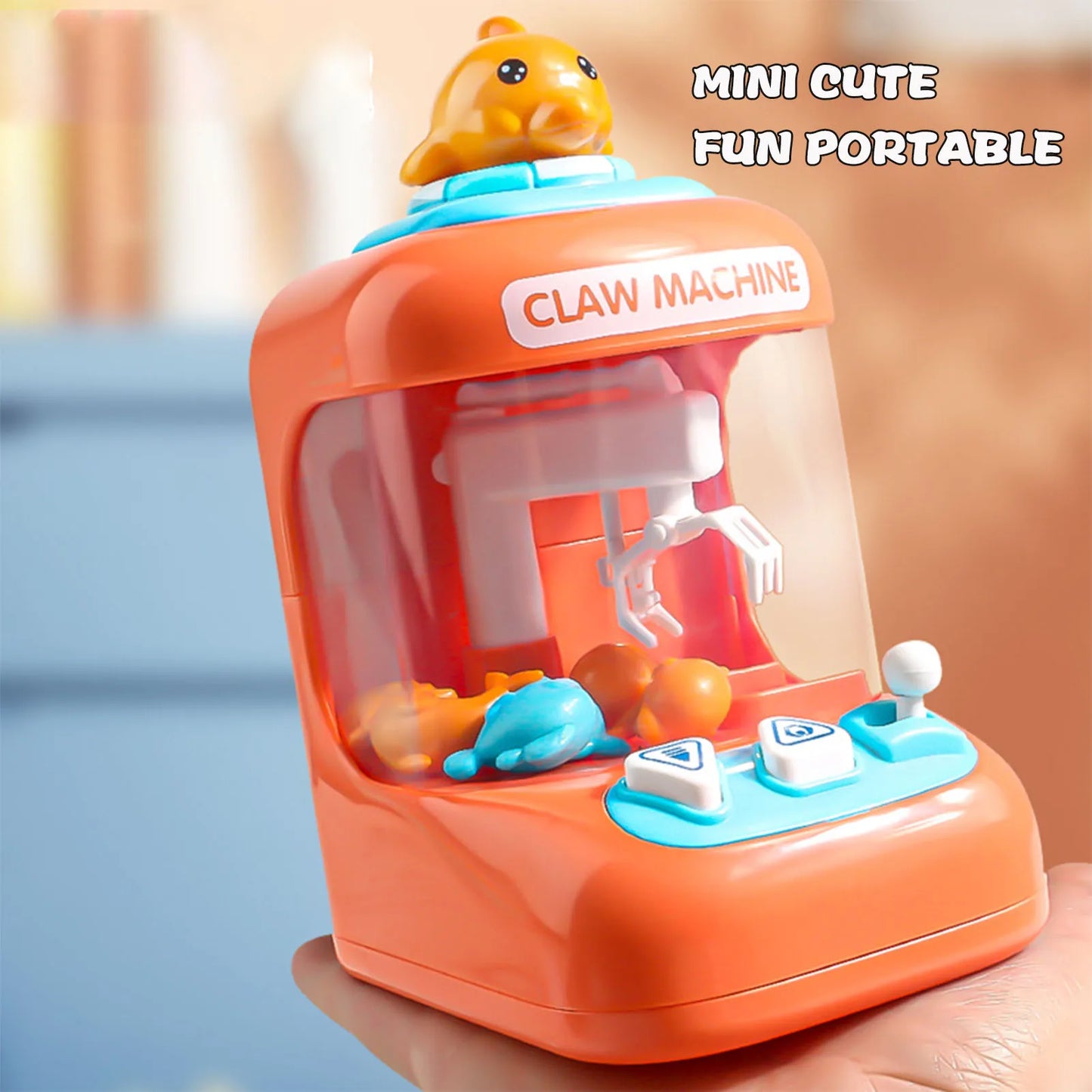 Cute Dolphins Claw Machine Toys Creative Capsule Grabbing Machine Interactive Toys for Children's Toddlers Preschool Activity