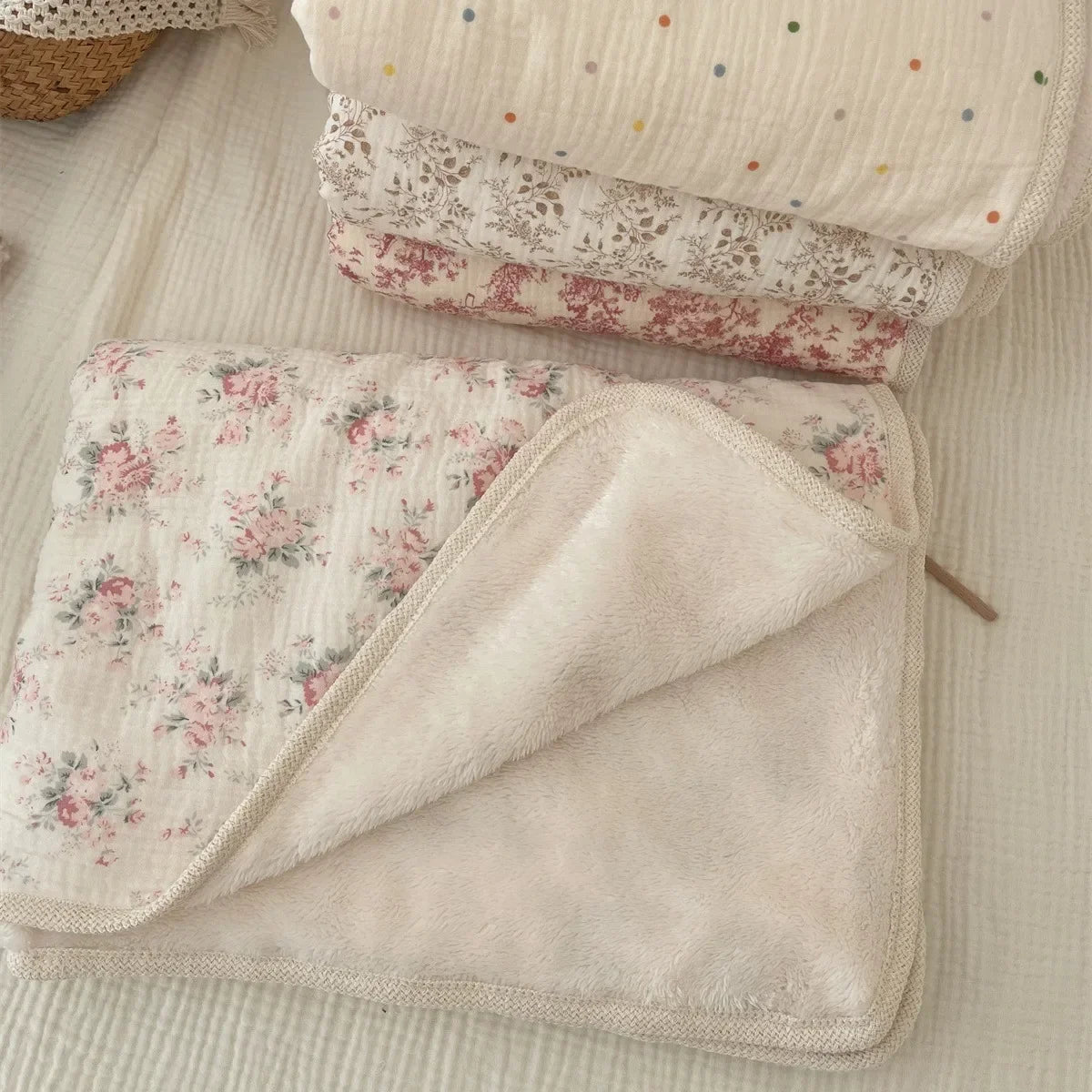 Fleece Winter Baby Blanket for Newborn Swaddle Bedding Velvet Muslin Cotton Blanket New Born Kids Blanket Mother Kid