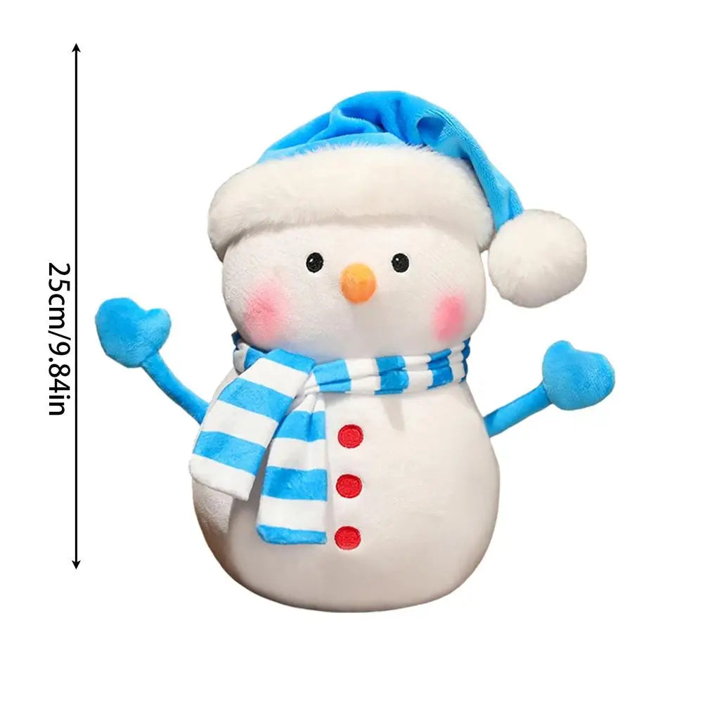 Animated Snowman Birthday Christmas Plushies Adorable Handmade Plush Snowman Figurines For Kids Toddler Girls Birthday