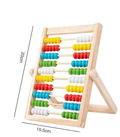 Classic Wooden Educational Counting Toy 100 Beads Preschool Math Learning Toys Montessori Number Arithmetic Abacus Toddler Gift