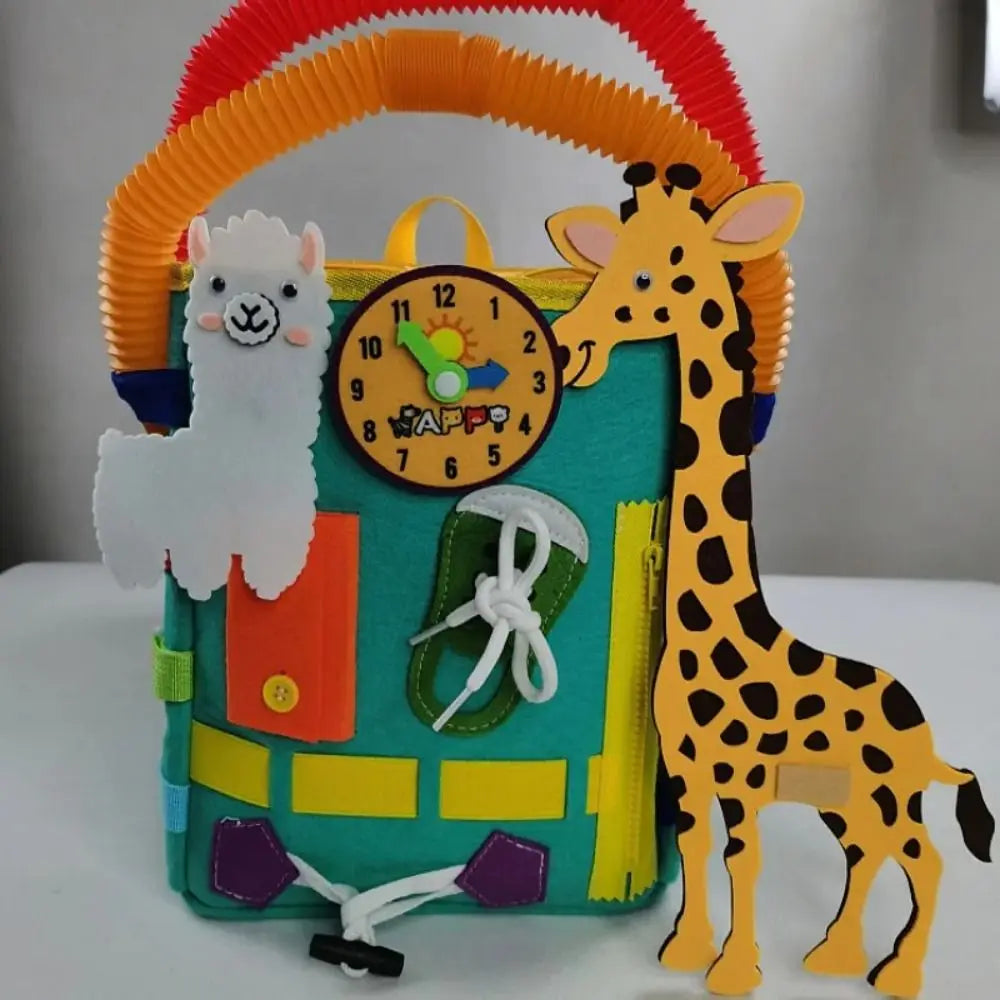 Interactive Children's Felt Backpack Learning Activities Fine Motor Skill Educational Learning Activity Toys