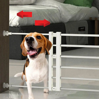 Metal Pet Gates Portable Fence Retractable Extra Wide Baby Gate Safety Fence Dog Gate For Hall Doorways Stairs