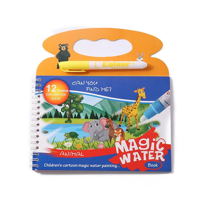 Magical Water Painting Book Toddler Early Education Toys Reusable Magic Drawing Coloring Book for Kids Children Montessori Toys