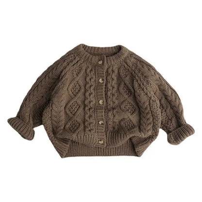 Fashion Baby Girl Boy Knit Cardigan Infant Toddler Child Sweater Autumn Winter Spring Knitwear Coat Baby Clothes 12M-7Y