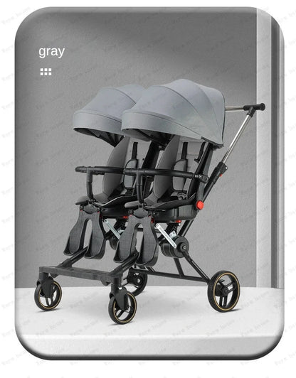 Twins baby stroller trolley baby carriage lightweight foldable double baby strollers kids stroller