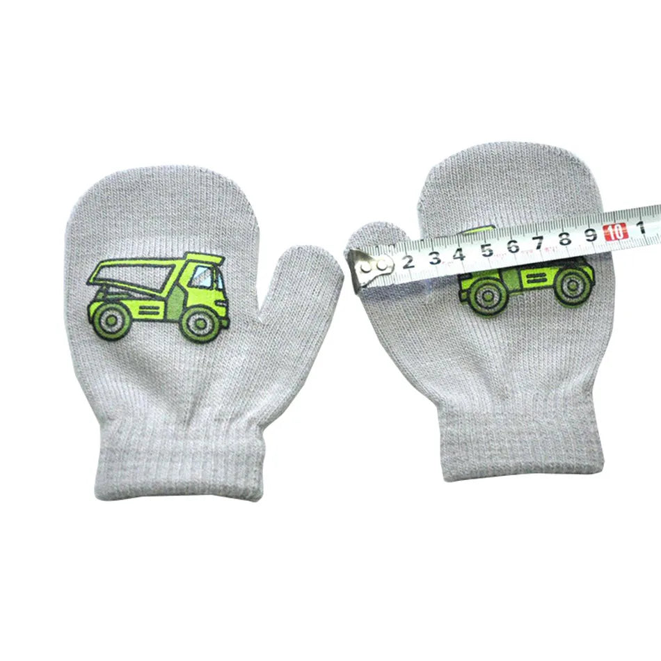 Children's Winter Warm Knitted Gloves Warm  Gloves  Infant Baby Mittens Children Toddler Kids Full Finger Mittens 5-11 Years