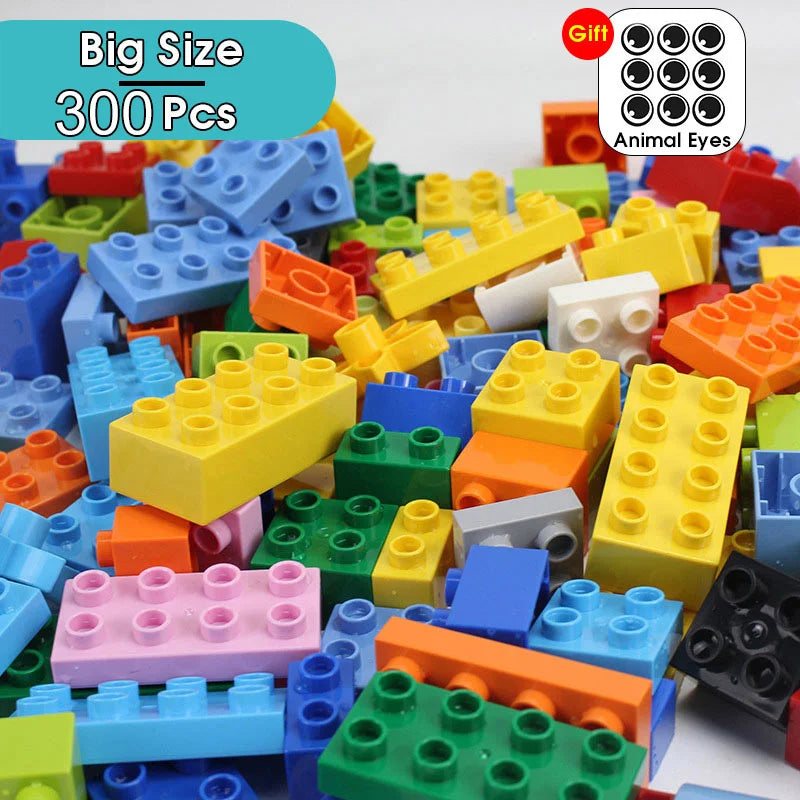 Big Size Building Blocks Baby Early Learning DIY Construction Toddler Assembled Toys For Children Compatible Bricks Kids Gift