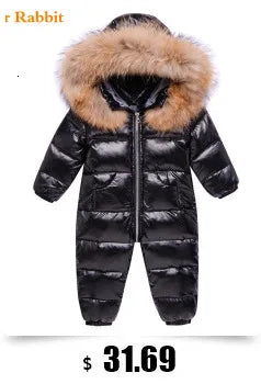 overalls baby clothes Winter Plus velvet New born Infant Boys Girls Warm Thick Jumpsuit Hooded Outfits Snowsuit coat kids Romper