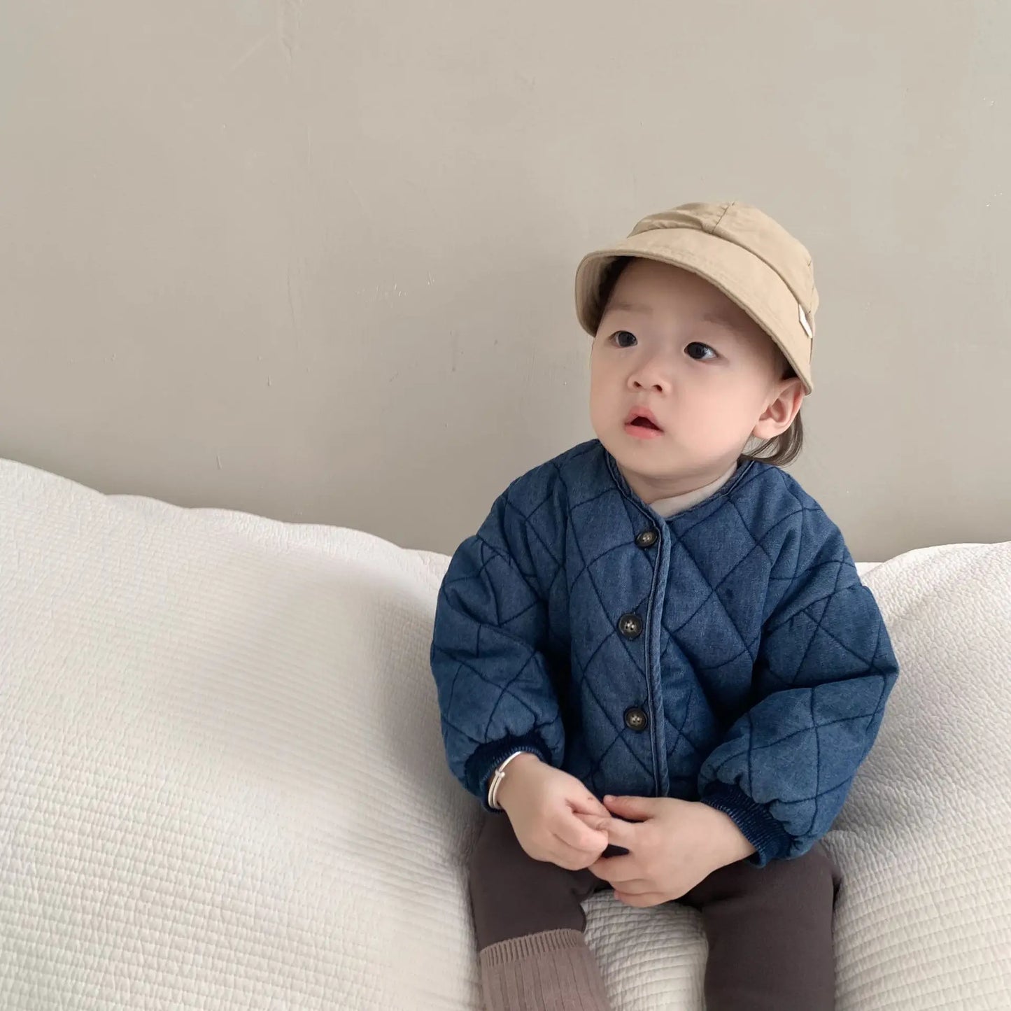 2024 Winter New Baby Long Sleeve Warm Coat Plus Velvet Thick Infant Girl Denim Jacket Toddler Boy Casual Cardigan Kids Clothes