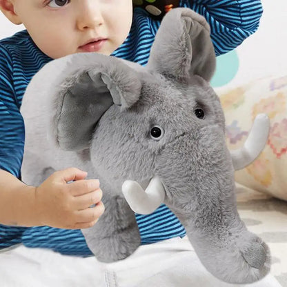 Elephant Plushie Cartoon Elephant Doll Plush Soft Toy 13.8inch Cute Cartoon Soft Stuffed Animal Toy For Kids Babies Toddler