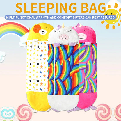 Children's Sleeping Bag Plush Doll Pillow Boys Girls Warm Soft Lazy Kids Sleepsacks Baby Cartoon Sleep Sack For Birthday Gift