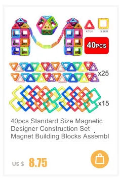 Standard Size Magnetic Building Blocks Magnetic Designer Construction Toys Model Building Magnet Blocks For Children Gifts